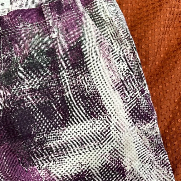 Calvin Klein Men’s Purple & White Flat Front Shorts Size: 34 Retails $70 NWOT - Picture 10 of 12